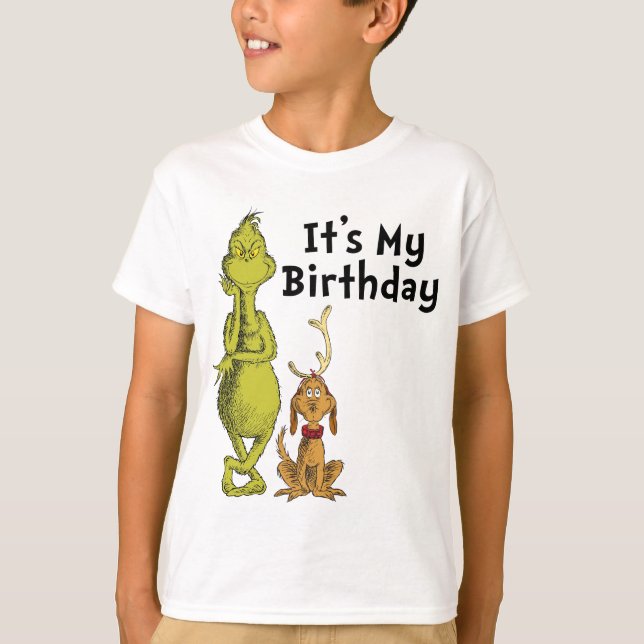 Dr. Seuss | Grinch Winter Birthday T-Shirt (Front)