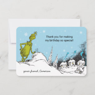 Dr. Seuss   Grinch Winter Birthday Thank You