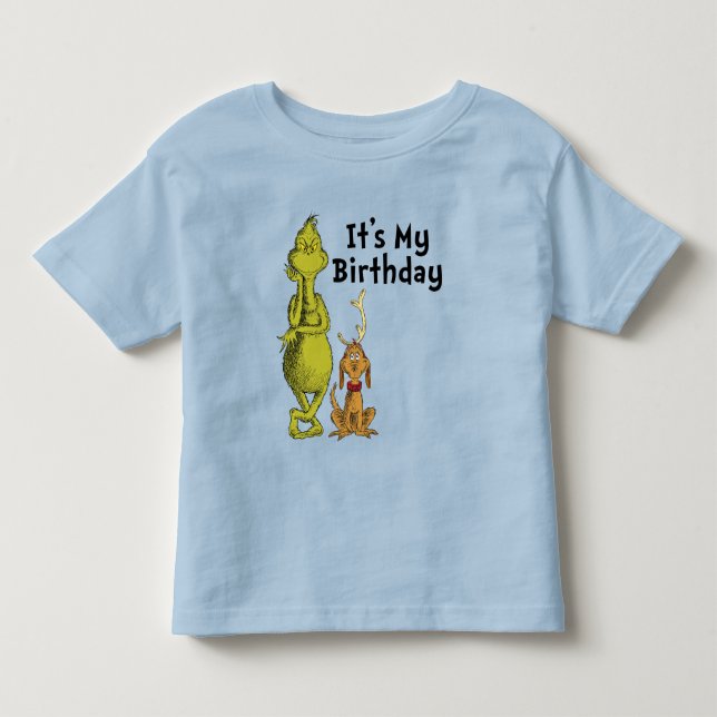 Dr. Seuss | Grinch Winter Birthday Toddler T-shirt (Front)