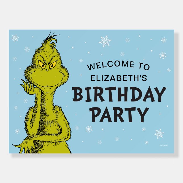 Dr. Seuss | Grinch Winter Birthday Welcome Foam Board (Front)