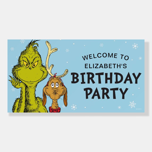 Dr. Seuss | Grinch Winter Birthday Welcome Foam Board (Front)