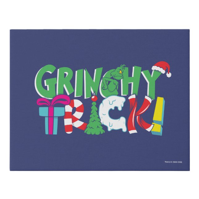 Dr. Seuss | Grinchy Trick Faux Canvas Print (Front)