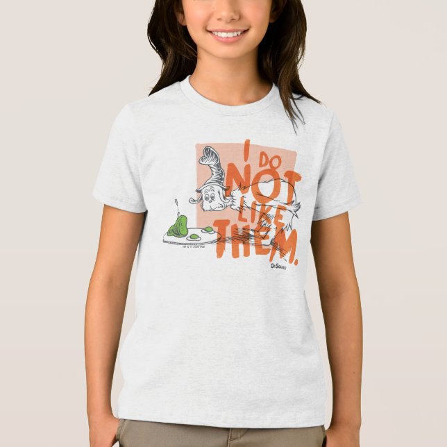Dr. Seuss Guy-Am-I "I Do Not Like Them" Tri-Blend Shirt (Front)