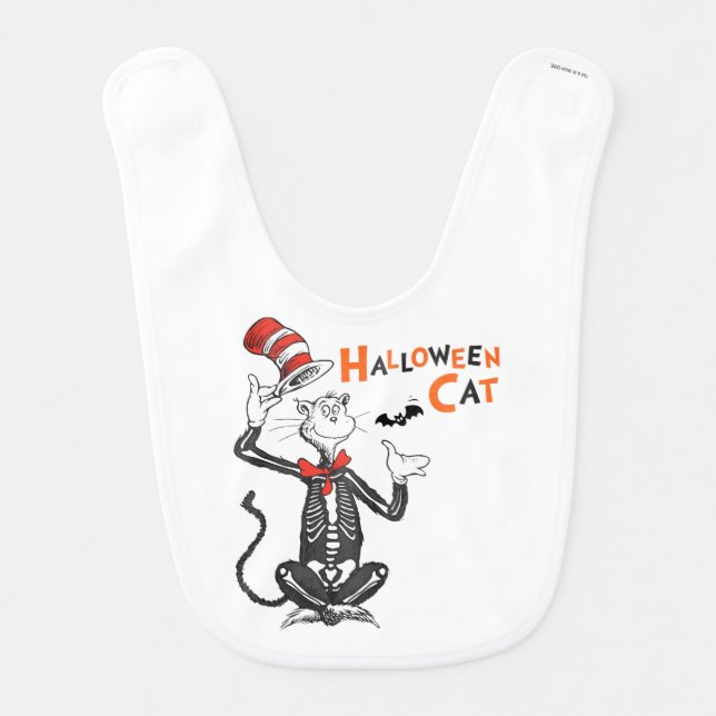 Dr. Seuss | Halloween Cat in the Hat Baby Bib (Front)