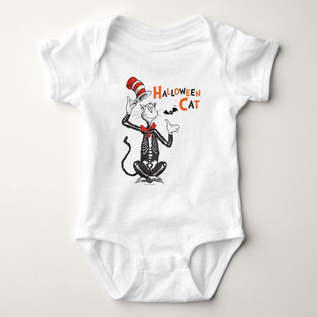 Dr. Seuss | Halloween Cat in the Hat Baby Bodysuit (Front)