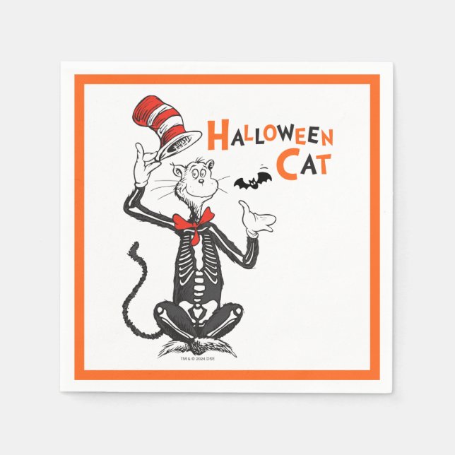 Dr. Seuss | Halloween Cat in the Hat Napkins (Front)
