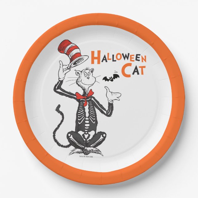 Dr. Seuss | Halloween Cat in the Hat Paper Plates (Front)