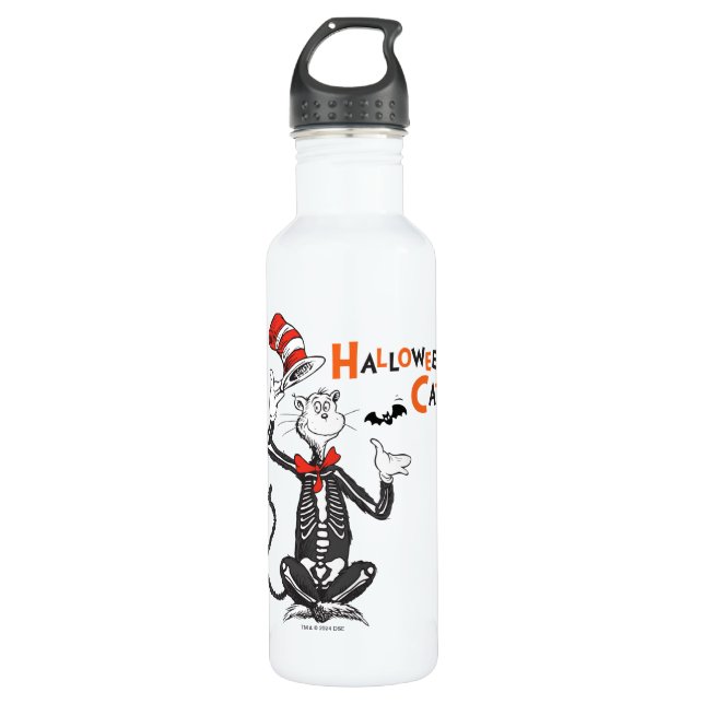 Dr. Seuss | Halloween Cat in the Hat Stainless Steel Water Bottle (Front)