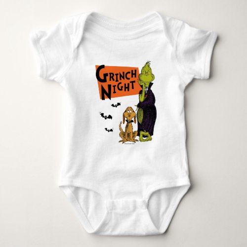 Dr Seuss  Hallowen Grinch Night Graphic Baby Bodysuit