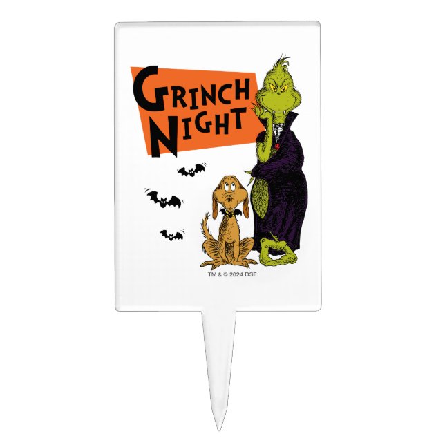 Dr. Seuss | Hallowen Grinch Night Graphic Cake Topper (Front)
