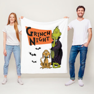 Dr. Seuss   Hallowen Grinch Night Graphic Fleece Blanket