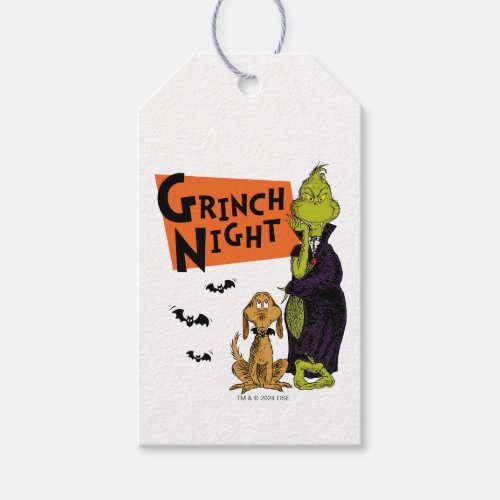 Dr Seuss  Hallowen Grinch Night Graphic Gift Tags