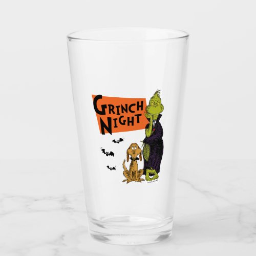 Dr Seuss  Hallowen Grinch Night Graphic Glass