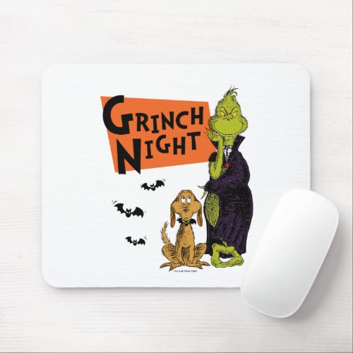 Dr Seuss  Hallowen Grinch Night Graphic Mouse Pad