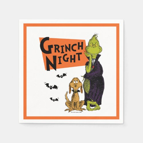 Dr Seuss  Hallowen Grinch Night Graphic Napkins