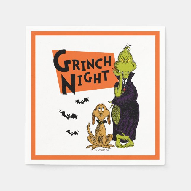 Dr. Seuss | Hallowen Grinch Night Graphic Napkins (Front)
