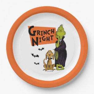 Dr. Seuss   Hallowen Grinch Night Graphic Paper Plates