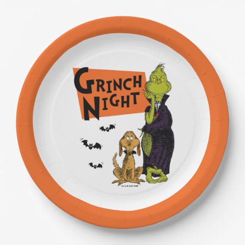 Dr Seuss  Hallowen Grinch Night Graphic Paper Plates