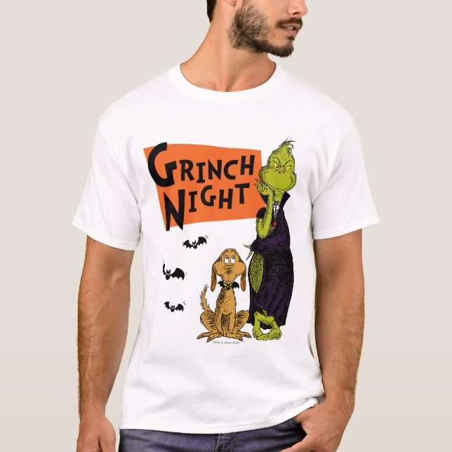 Dr. Seuss | Hallowen Grinch Night Graphic T-Shirt (Front)