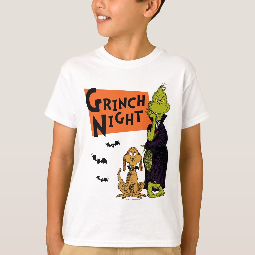 Dr. Seuss | Hallowen Grinch Night Graphic T-Shirt (Front)