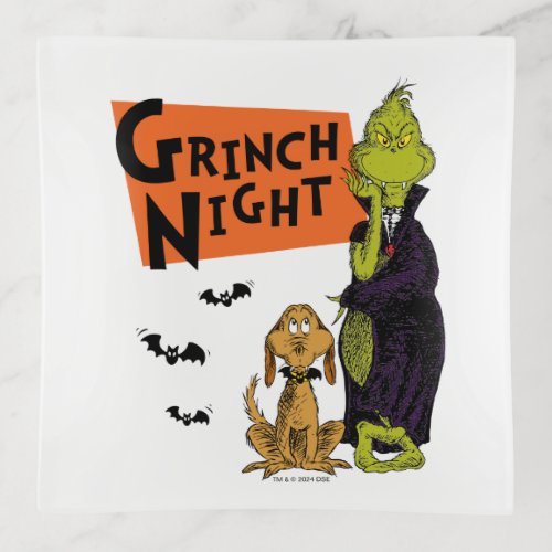 Dr Seuss  Hallowen Grinch Night Graphic Trinket Tray