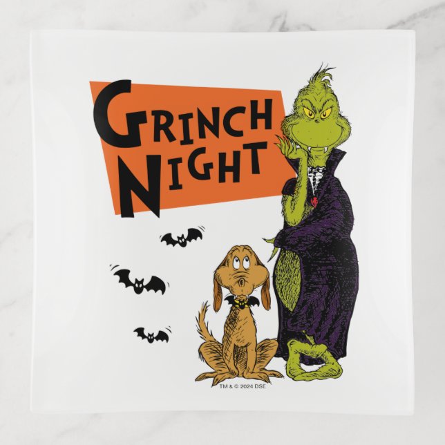 Dr. Seuss | Hallowen Grinch Night Graphic Trinket Tray (Front)