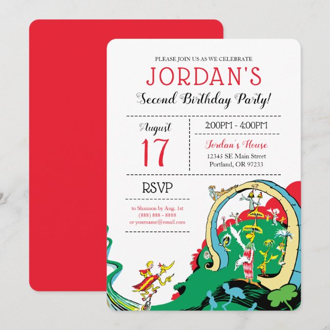 Dr. Seuss | Happy Birthday to You Invitation (Front/Back)