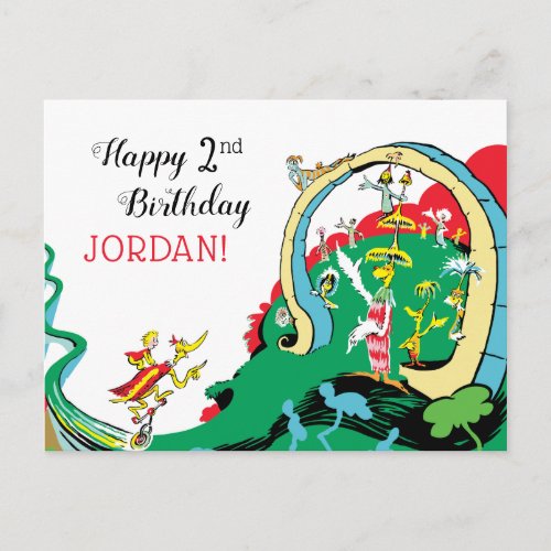 Dr Seuss  Happy Birthday To You Postcard