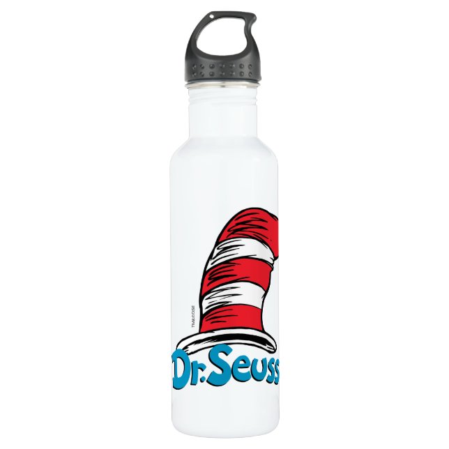 Dr. Seuss Hat Logo Stainless Steel Water Bottle (Front)