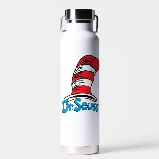 Dr. Seuss Hat Logo Water Bottle (Front)