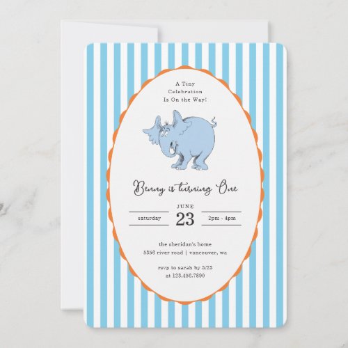 Dr. Seuss Horton Hears a Who Birthday Invitation
