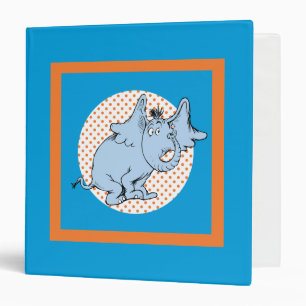 Dr. Seuss Horton Hears A Who Orange Polka Dots 3 Ring Binder