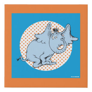 Dr. Seuss Horton Hears A Who Orange Polka Dots Faux Canvas Print