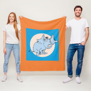Dr. Seuss Horton Hears A Who Orange Polka Dots Fleece Blanket