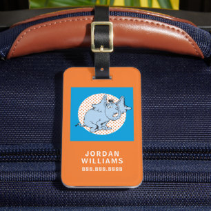 Dr. Seuss Horton Hears A Who Orange Polka Dots Luggage Tag