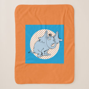 Dr. Seuss Horton Hears A Who Orange Polka Dots Sherpa Blanket
