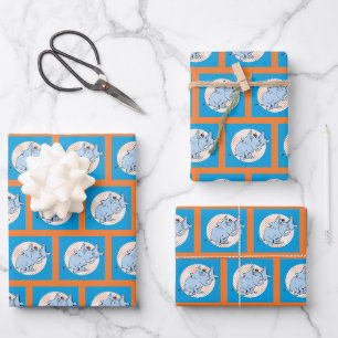 Dr. Seuss Horton Hears A Who Orange Polka Dots Wrapping Paper Sheets