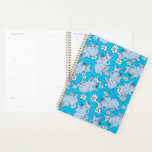 Dr. Seuss Horton Hears a Who Planner<br><div class="desc">This pattern design features characters from the classic Dr. Seuss story, Horton Hears a Who!. Multiple illustrations of Horton the elephant are scattered across a solid cyan blue background. He is depicted alongside numerous white and pink daisies. The style utilizes the signature sketchy, hand-drawn lines associated with Dr. Seuss illustrations....</div>