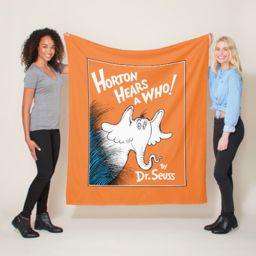 Dr Seuss  Horton Hears A Who the Book Fleece Blanket