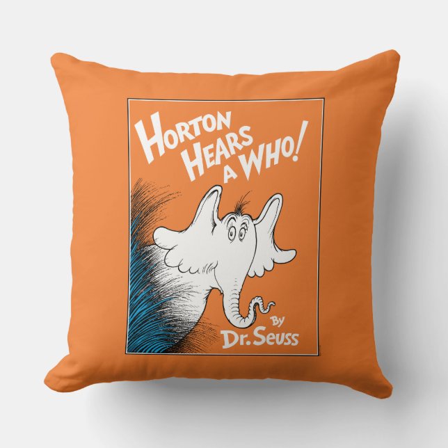 Dr. Seuss | Horton Hears A Who the Book Throw Pillow (Front)
