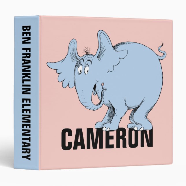 Dr. Seuss | Horton Hears Whos 3 Ring Binder (Front/Spine)