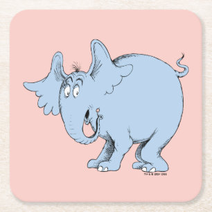 Dr. Seuss Horton Hears Whos Square Paper Coaster