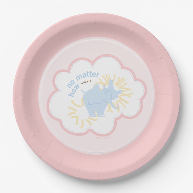 Dr. Seuss Horton | No Matter How Small Paper Plates (Front)