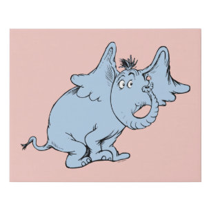 Dr. Seuss Horton Side Look Faux Canvas Print