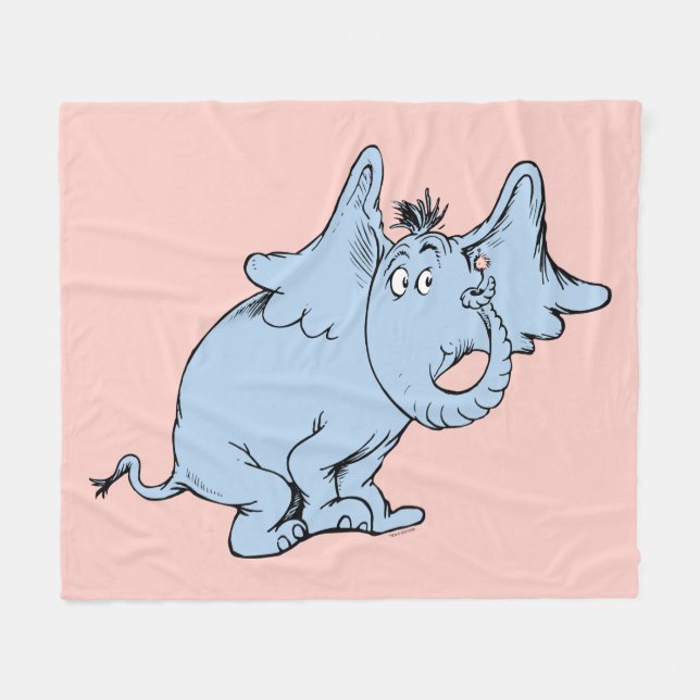 Dr. Seuss | Horton Side Look Fleece Blanket (Front (Horizontal))
