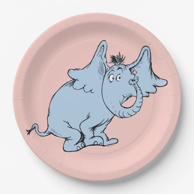 Dr. Seuss | Horton Side Look Paper Plates (Front)