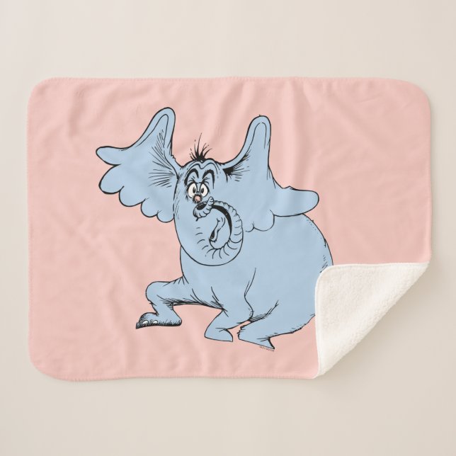 Dr. Seuss | Horton & the Speck of Dust Sherpa Blanket (Front (Horizontal))