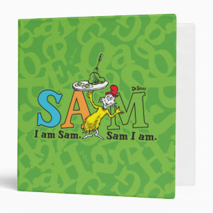 Dr. Seuss I Am Sam. Sam I Am. 3 Ring Binder