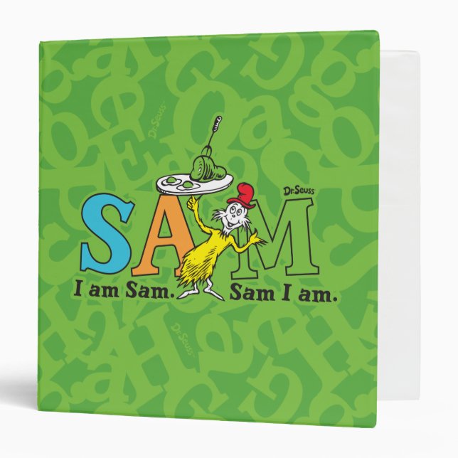 Dr. Seuss | I Am Sam. Sam I Am. 3 Ring Binder (Front/Inside)