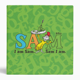 Dr. Seuss | I Am Sam. Sam I Am. 3 Ring Binder | Zazzle